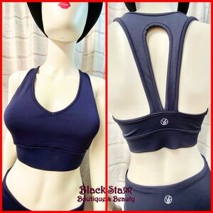 Athletic workout crop top by Barbelle. Navy. NEW.  Matching yoga pants available
